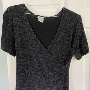 Black and Silver shimmery top